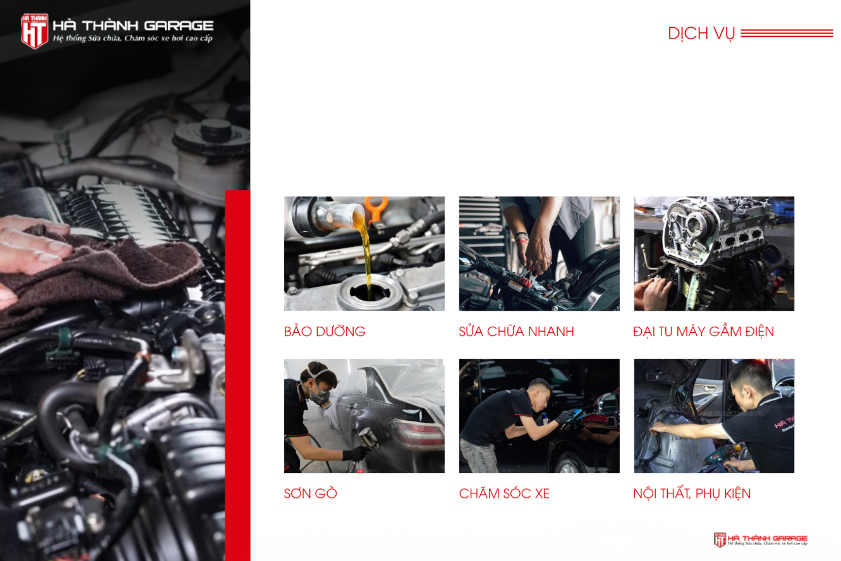 Các dịch vụ Hà Thành Garage cung cấp