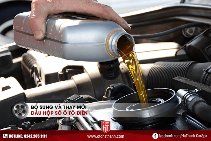 Bổ sung và thay mới dầu hộp số khi bảo dưỡng ô tô điện