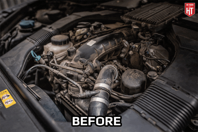 Rửa Khoang Máy Ô Tô Chi Tiết, Loại Bỏ Mùi Hôi & Bụi Bẩn