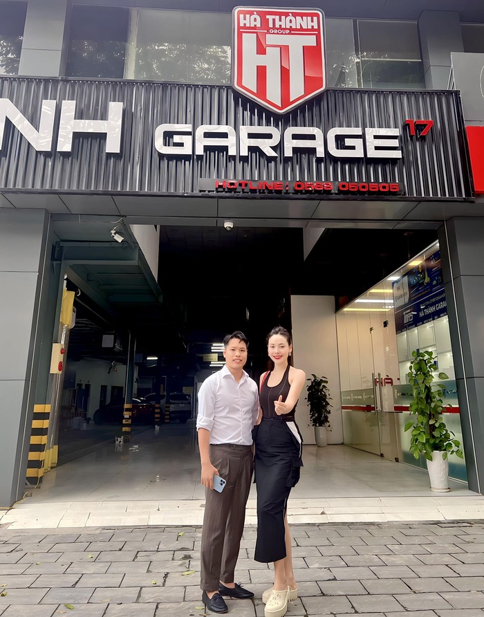Diễn viên Huyền Trang trải nghiệm dịch vụ tại Hà Thành Garage