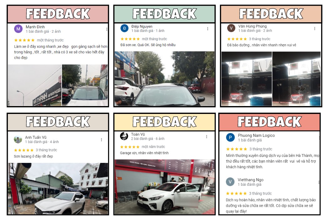 Feedback khách hàng sau khi sử dụng dịch vụ tại Hà Thành Garage Lê Hồng Phong