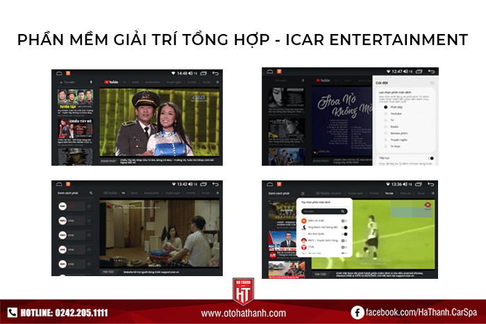Phần mềm giải trí tổng hợp - Icar Entertainment - một trong bốn tính năng thông minh của Android Auto Box Elliview D4