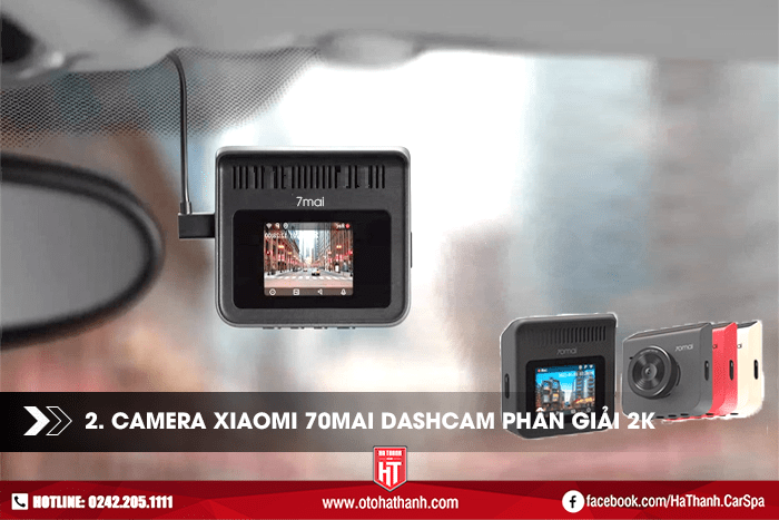 Camera 70mai Dashcam A400 phân giải 2K